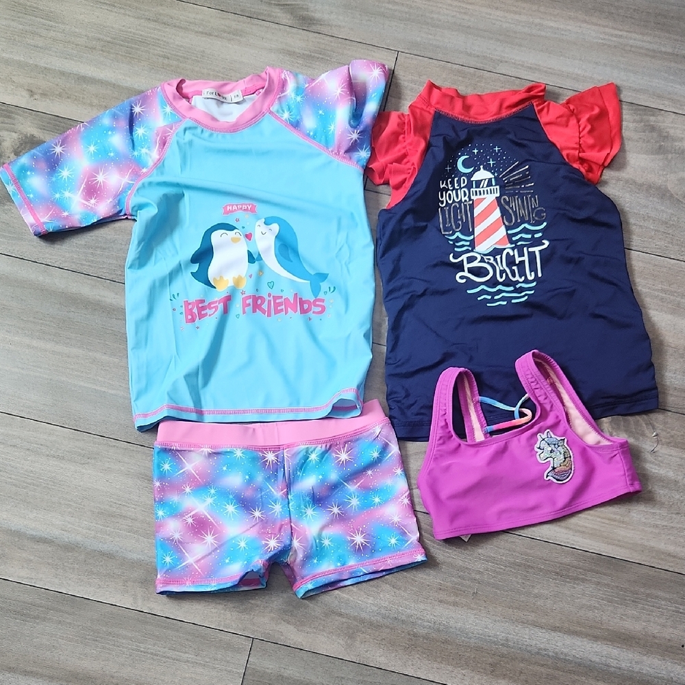 Kids Swim Set - Blue and Pink Lot 6/7/8